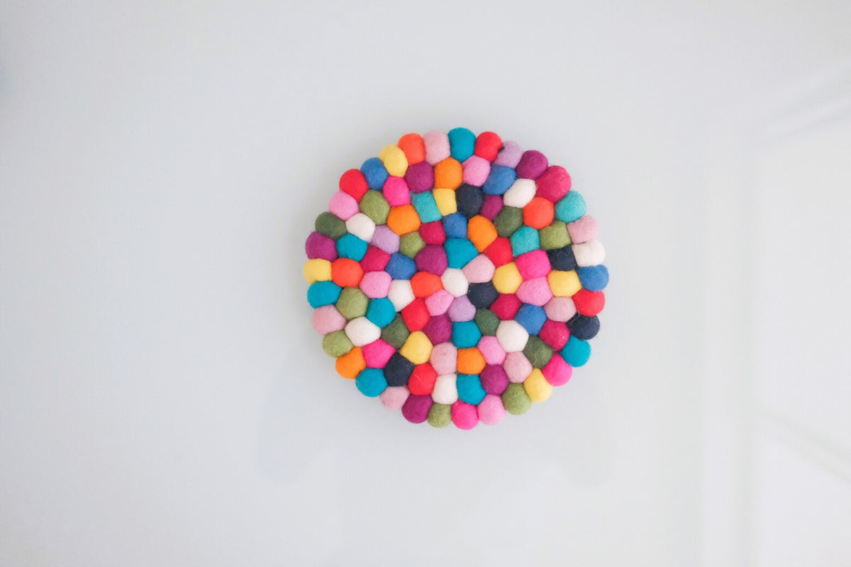 10cm Multi-Coloured Tea Coasters, Set of 4