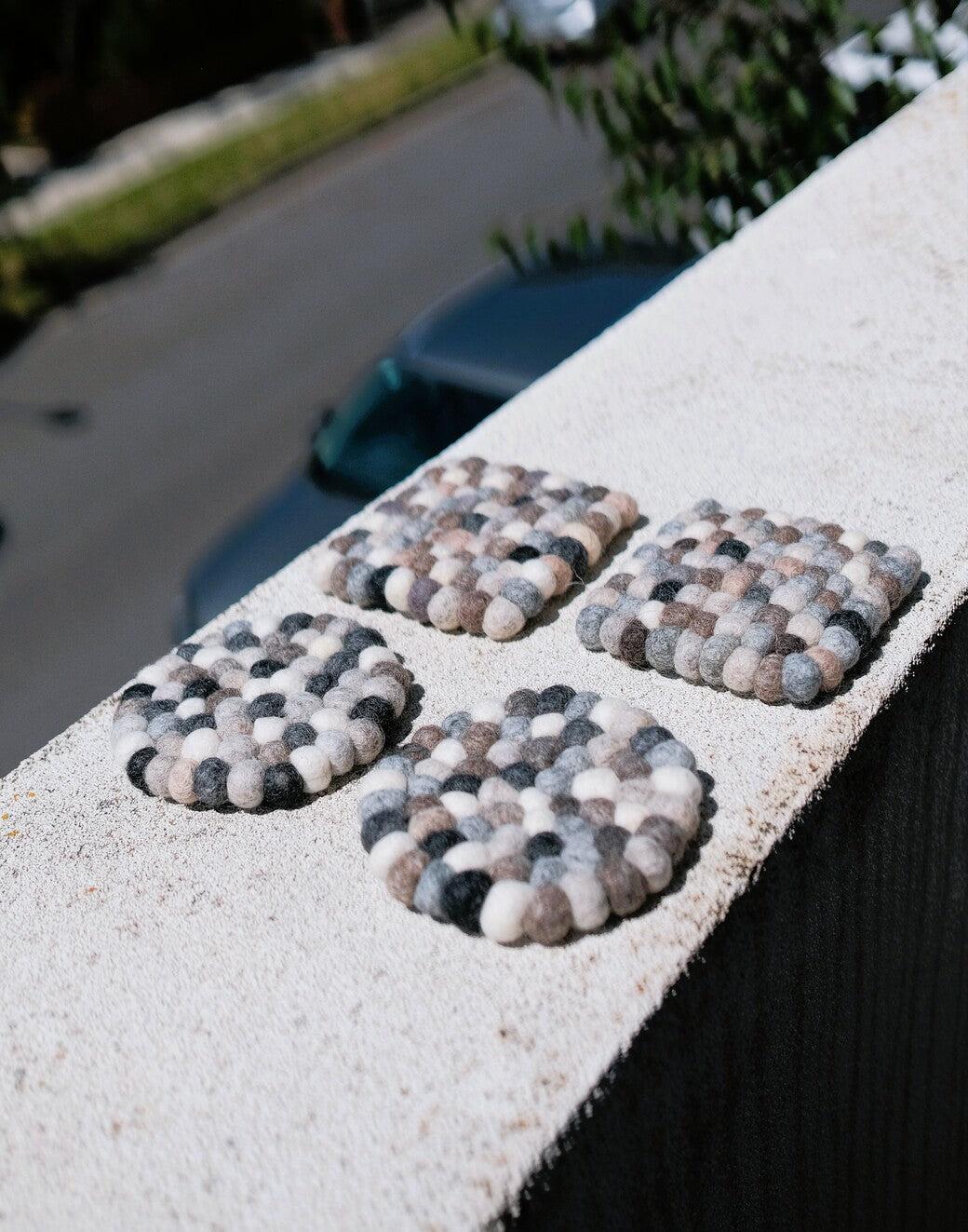 10cm Natural Tea Coasters, Set of 4